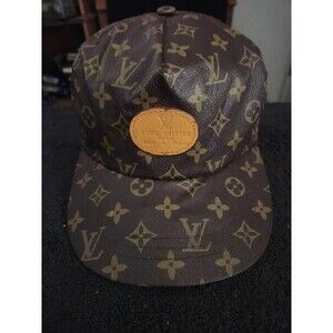 Louis Vuitton Momogram Bootleg "Dapper Dan Era" Leather Patch SnapBack Hat